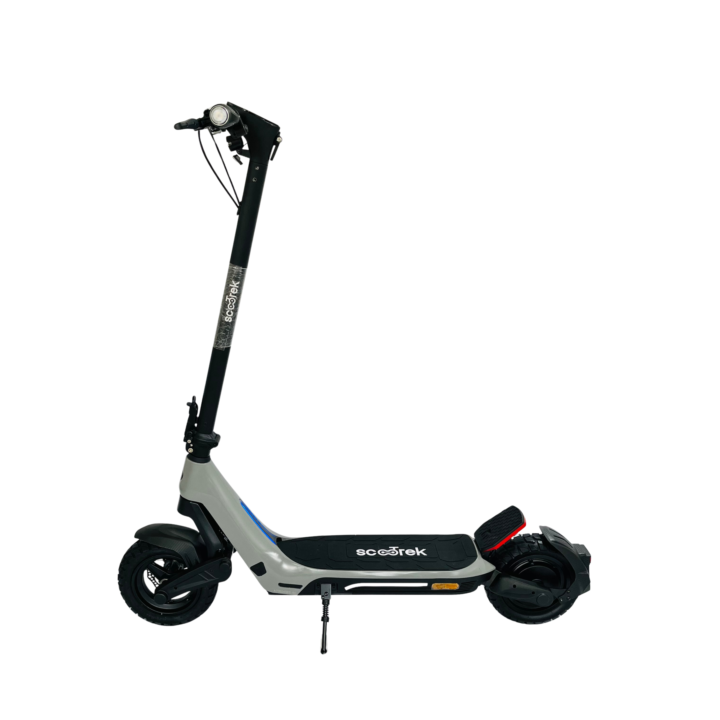 Detalle suspensión Magnus 500 — scooter eléctrico off-road 48V 15Ah Colombia