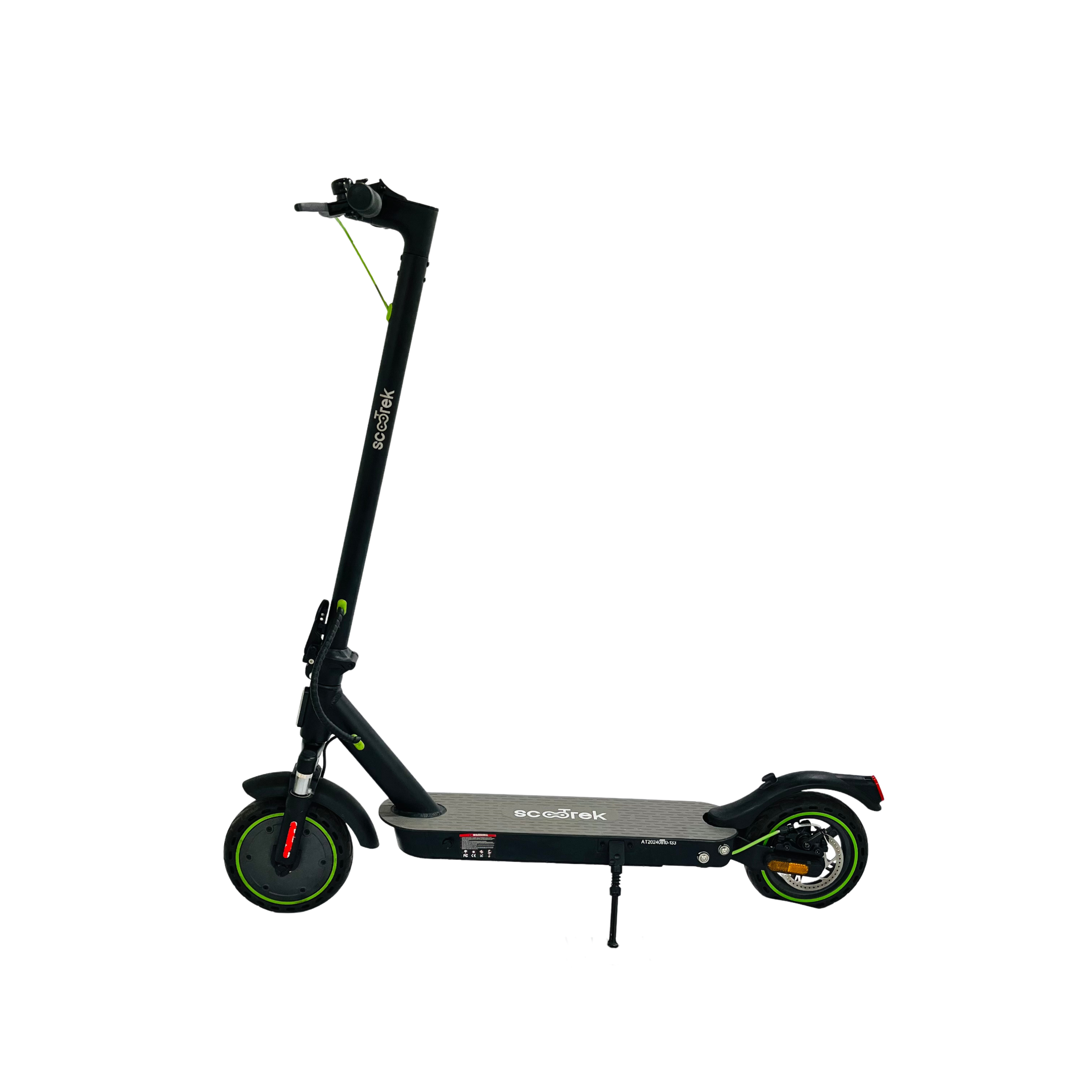 Detalle suspensión City 350 Pro — scooter eléctrico amortiguación delantera y trasera