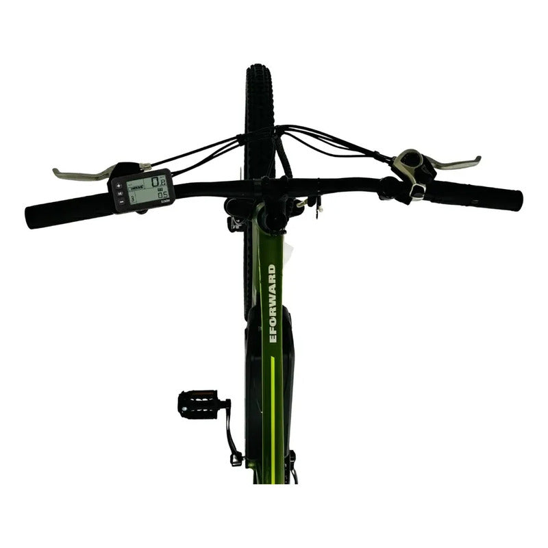 Bicicleta Electrica Mtb Rin 29 Frenos De Disco Suspension Verde Musgo
