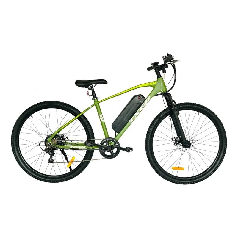 Bicicleta Electrica Mtb Rin 29 Frenos De Disco Suspension Verde Musgo