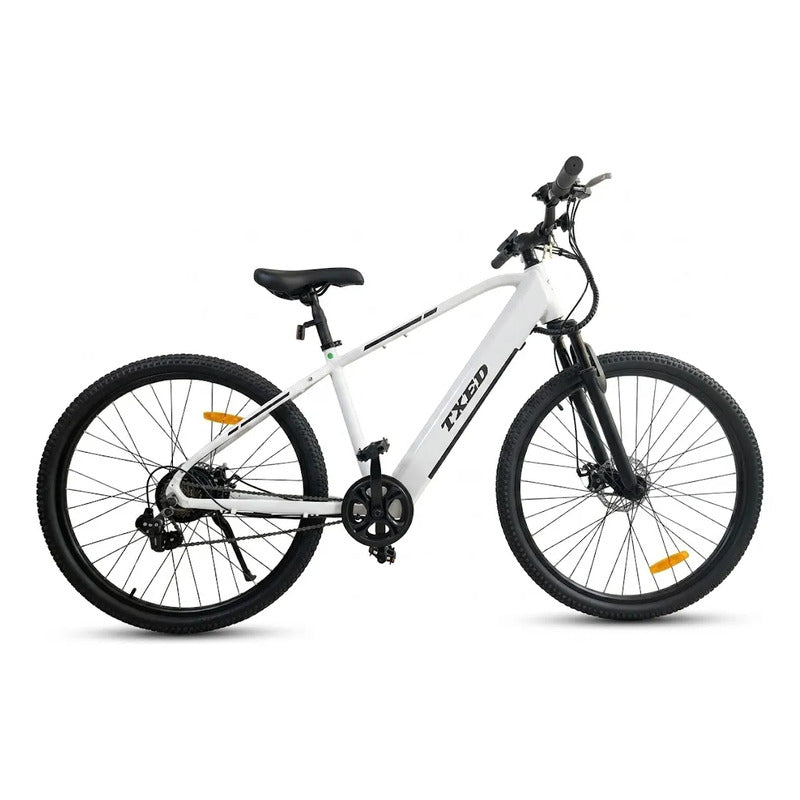 Bicicleta Electrica Aro 29 350w Pico 36v Frenos Disco Hombre Blanco