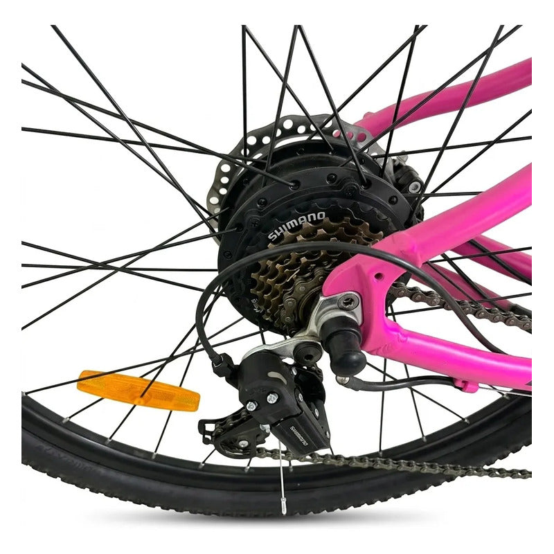 Bicicleta Electrica Mujer Aro 29 250w 36v Frenos Disco Rosa