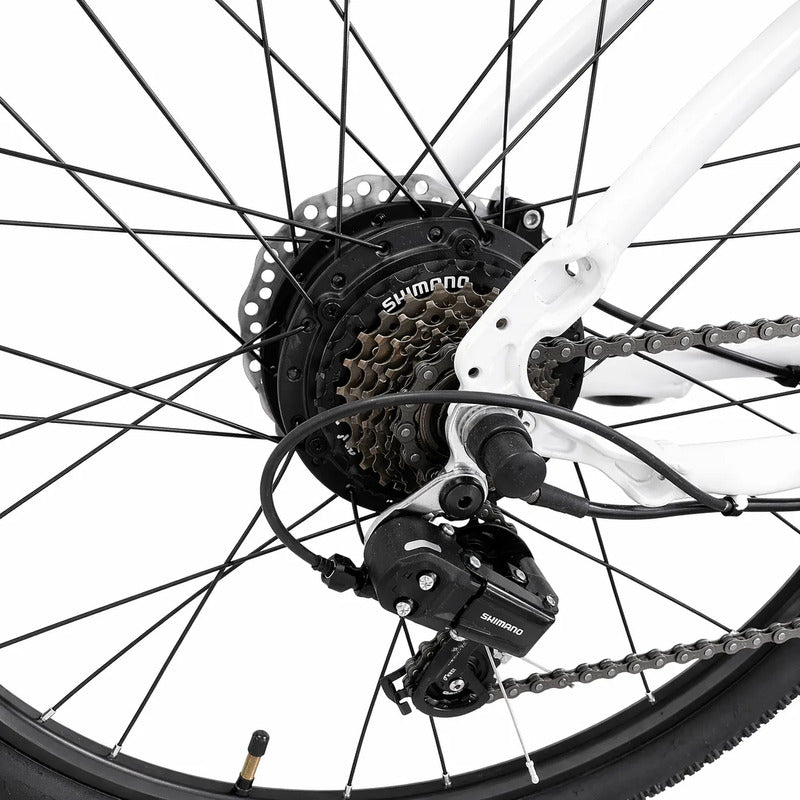 Bicicleta Electrica Mtb Rin 29 Frenos De Disco Suspension Blanco