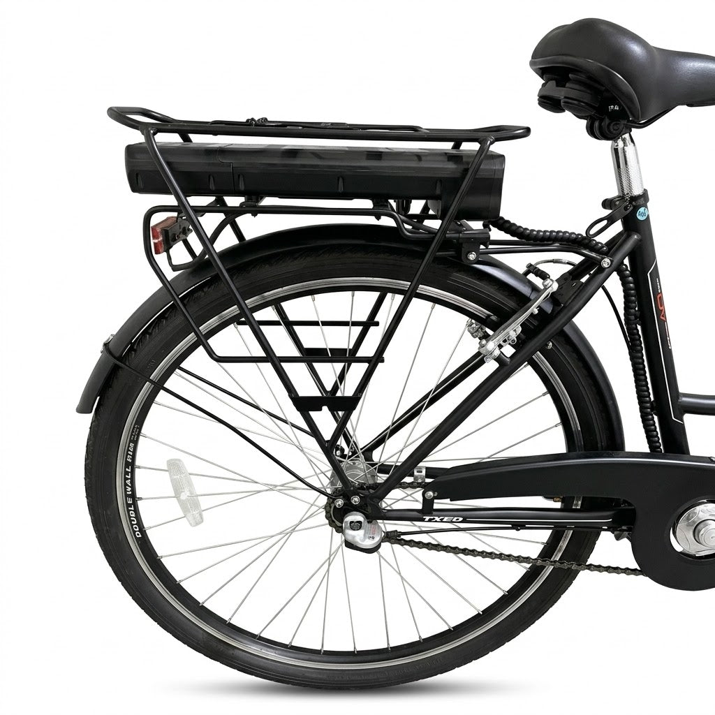 Bicicleta eléctrica E Times City 4000DV lifestyle — movilidad urbana Colombia